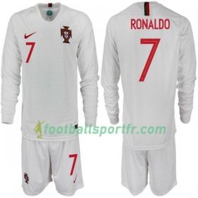 Tenue Portugal RONALDO 7 Enfant Extérieur Coupe du monde 2018 Maillot de Foot ML